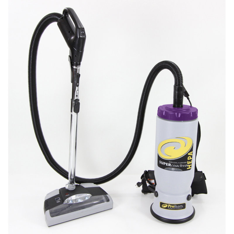 ProTeam Super Coachvac Commercial Backpack Vacuum Cleaner with Power Head & Reviews Wayfair